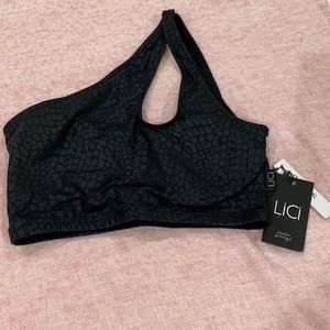 Lici fit snake black sports bra